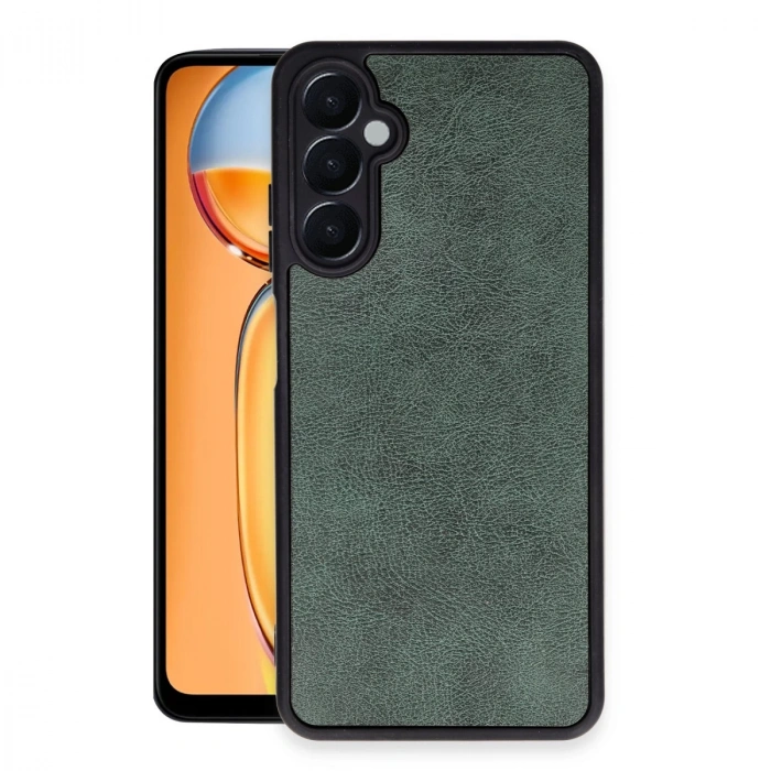 Samsung Galaxy A56 Kılıf Aras Deri Kapak - Koyu Yeşil