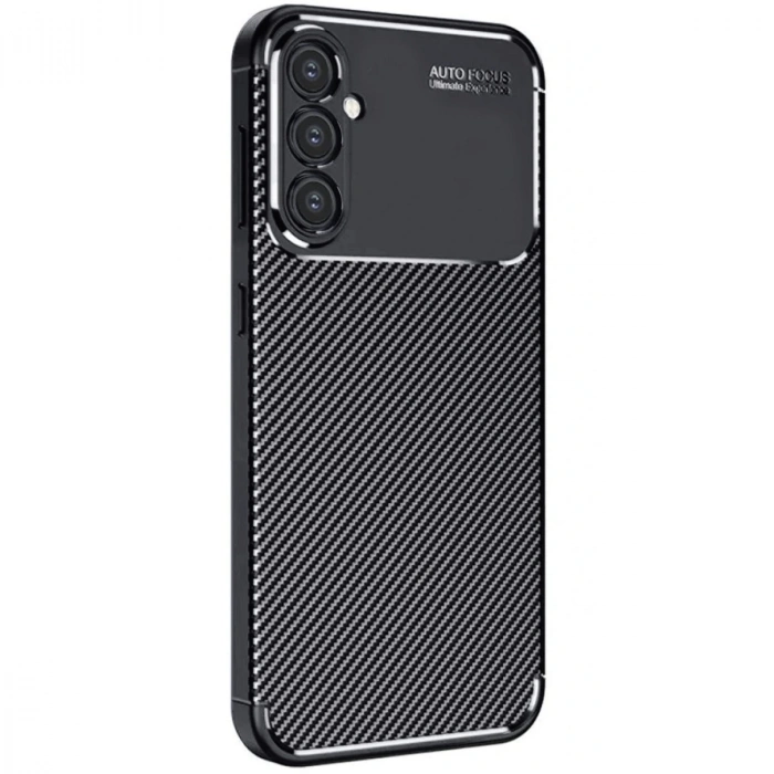 Samsung Galaxy A56 Kılıf Auto Focus Karbon Kapak - Siyah