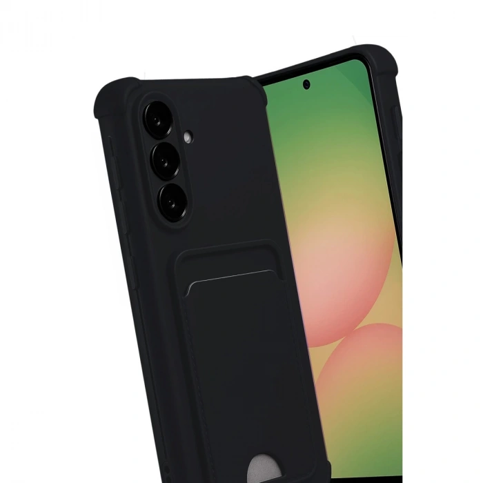 Samsung Galaxy A56 Kılıf Kelvin Kartvizitli Silikon - Siyah