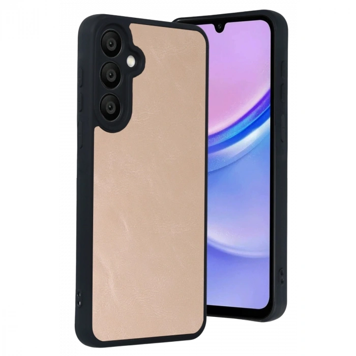 Samsung Galaxy A57 5g Aras Deri Kapak - Pudra