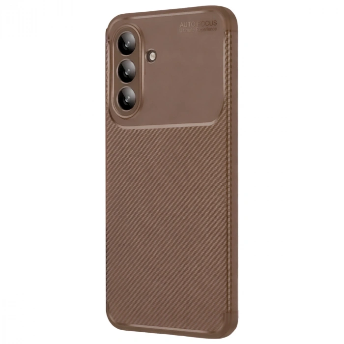 Samsung Galaxy A57 5g Auto Focus Karbon Kapak - Kahverengi