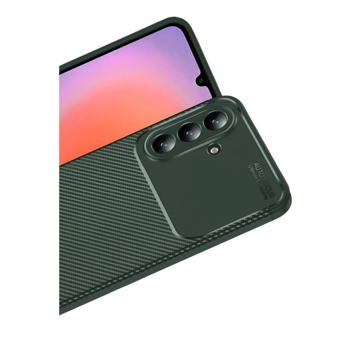 Samsung Galaxy A57 5g Auto Focus Karbon Kapak - Koyu Yeşil
