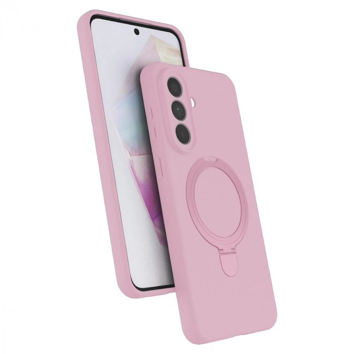Samsung Galaxy A57 5g Regal Magsafe Standlı Kapak - Açık Pembe