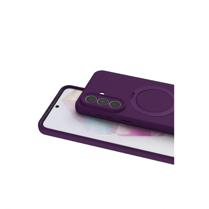 Samsung Galaxy A57 5g Regal Magsafe Standlı Kapak - Derin Mor