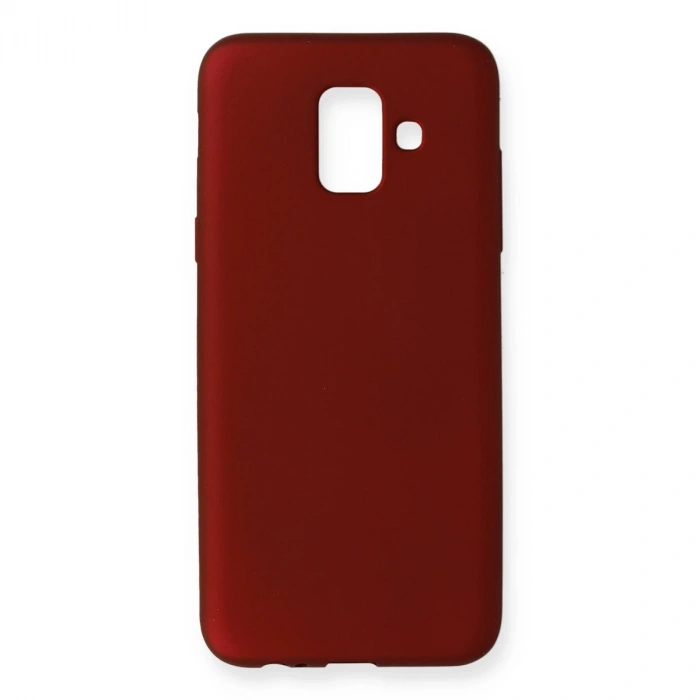 Samsung Galaxy A6 2018 Kılıf First Silikon - Bordo