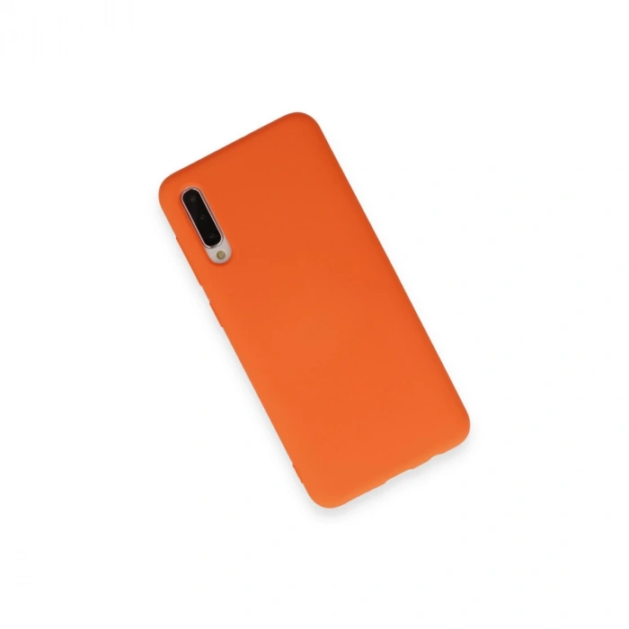 Samsung Galaxy A70 Kılıf Nano İçi Kadife Silikon - Turuncu