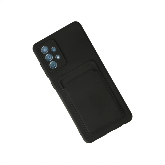 Samsung Galaxy A72 Kılıf Kelvin Kartvizitli Silikon - Siyah