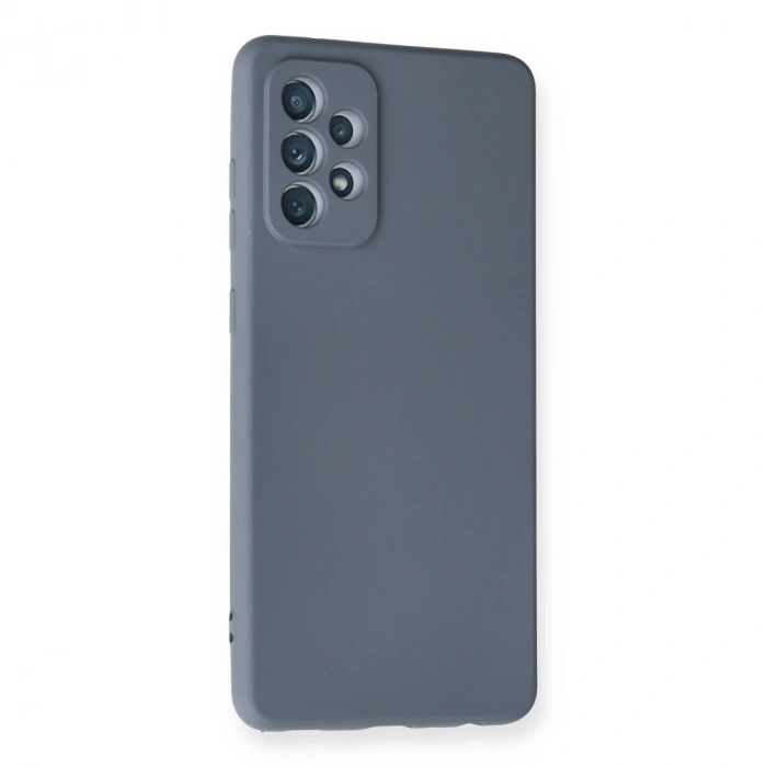 Samsung Galaxy A72 Kılıf Nano İçi Kadife Silikon - Gri