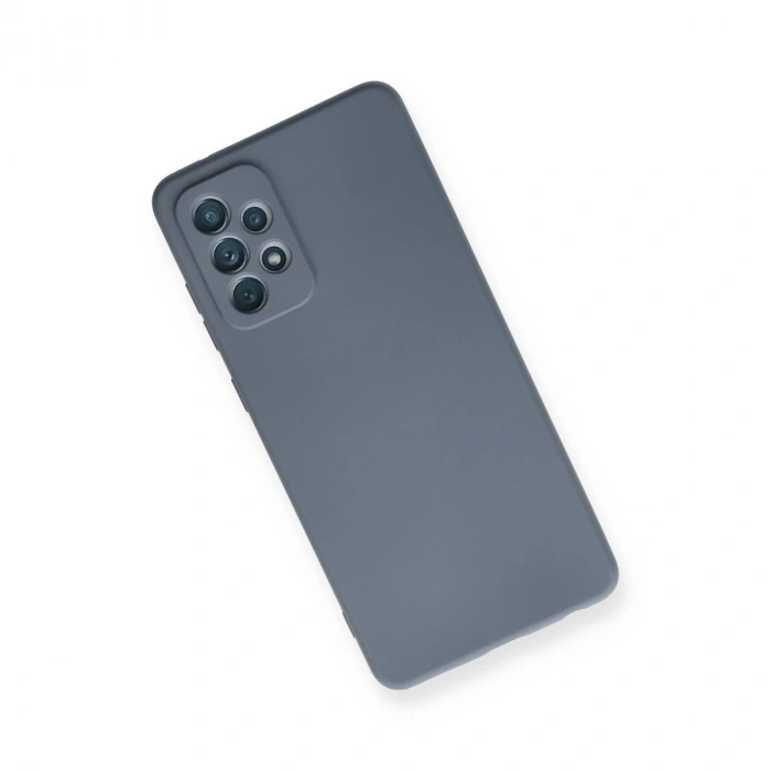 Samsung Galaxy A72 Kılıf Nano İçi Kadife Silikon - Gri