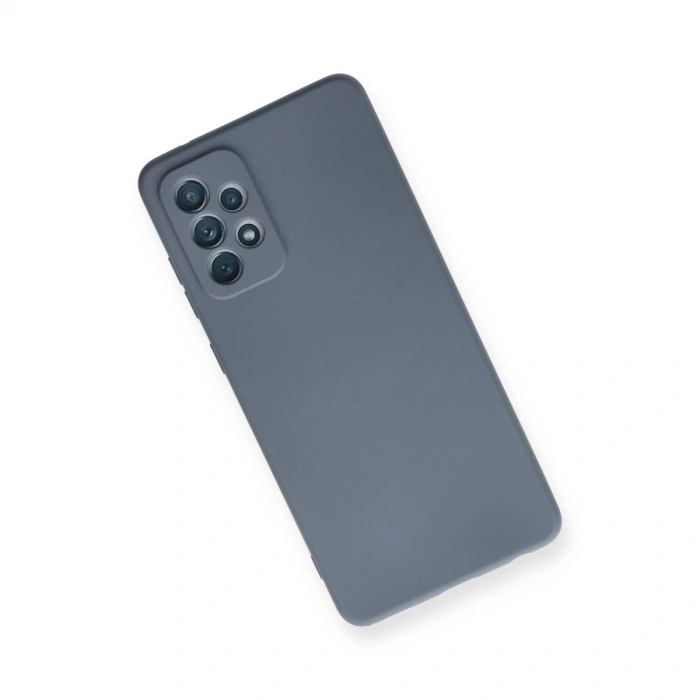 Samsung Galaxy A72 Kılıf Nano İçi Kadife Silikon - Gri