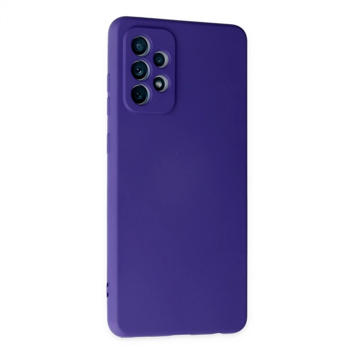Samsung Galaxy A72 Kılıf Nano İçi Kadife Silikon - Mor