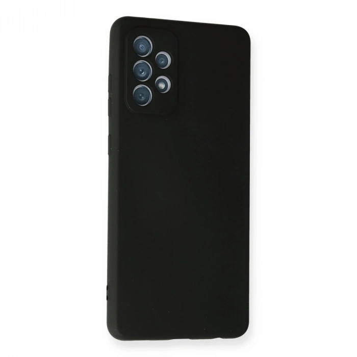 Samsung Galaxy A72 Kılıf Nano İçi Kadife Silikon - Siyah
