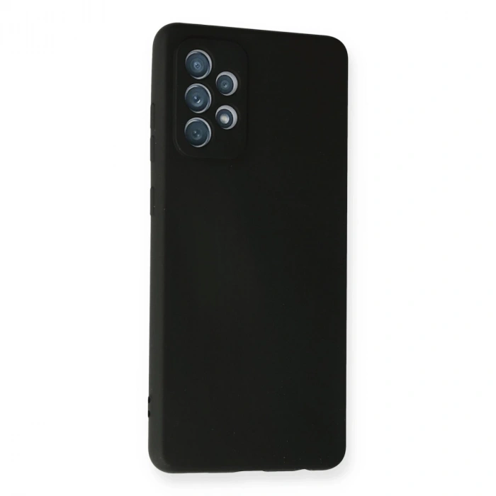 Samsung Galaxy A72 Kılıf Nano İçi Kadife Silikon - Siyah