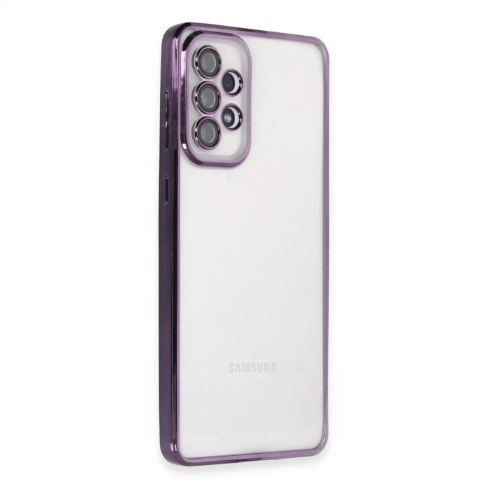 Samsung Galaxy A73 5g Kılıf Razer Lensli Silikon - Mor