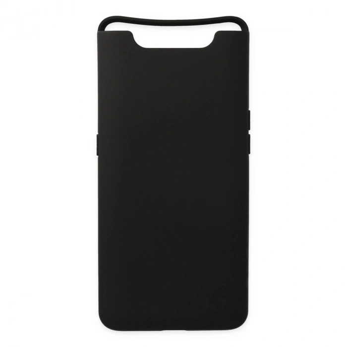 Samsung Galaxy A80 Kılıf Nano İçi Kadife Silikon - Siyah