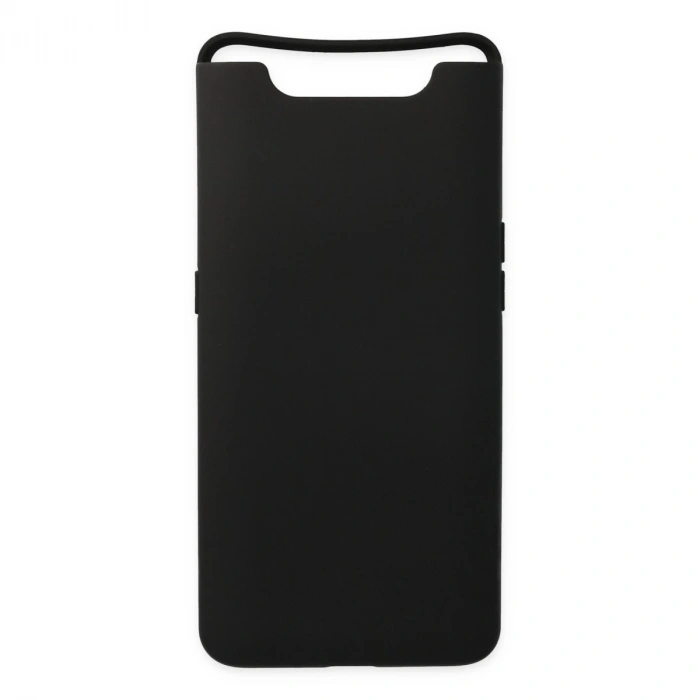 Samsung Galaxy A80 Kılıf Nano İçi Kadife Silikon - Siyah