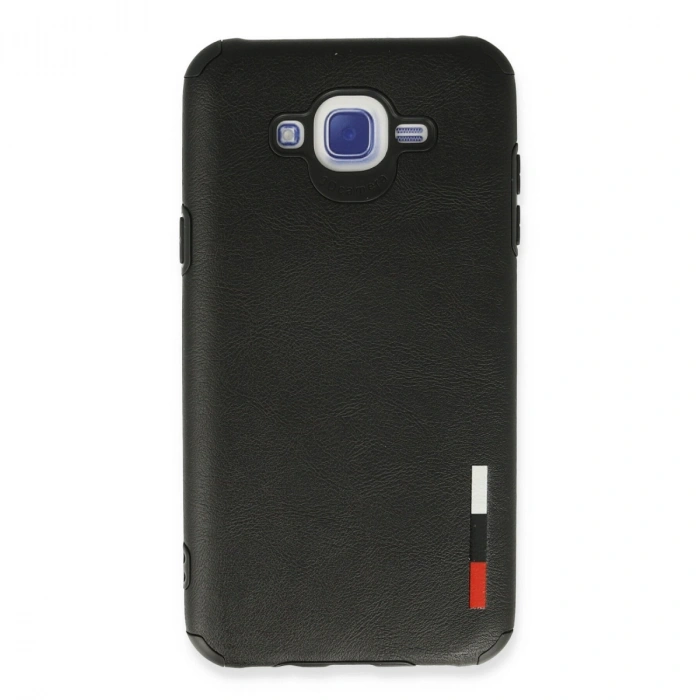 Samsung Galaxy J7 Kılıf Loop Deri Silikon - Siyah