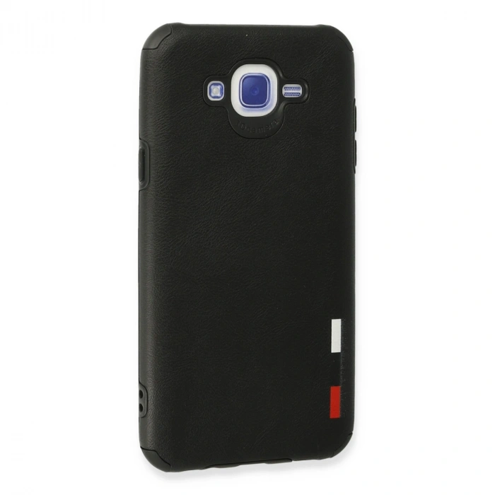 Samsung Galaxy J7 Kılıf Loop Deri Silikon - Siyah