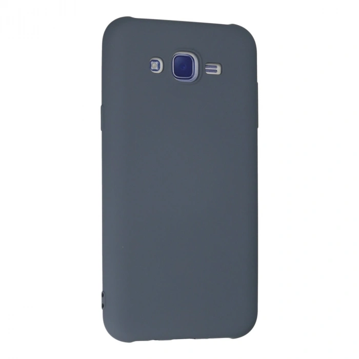 Samsung Galaxy J7 Kılıf Nano İçi Kadife Silikon - Gri