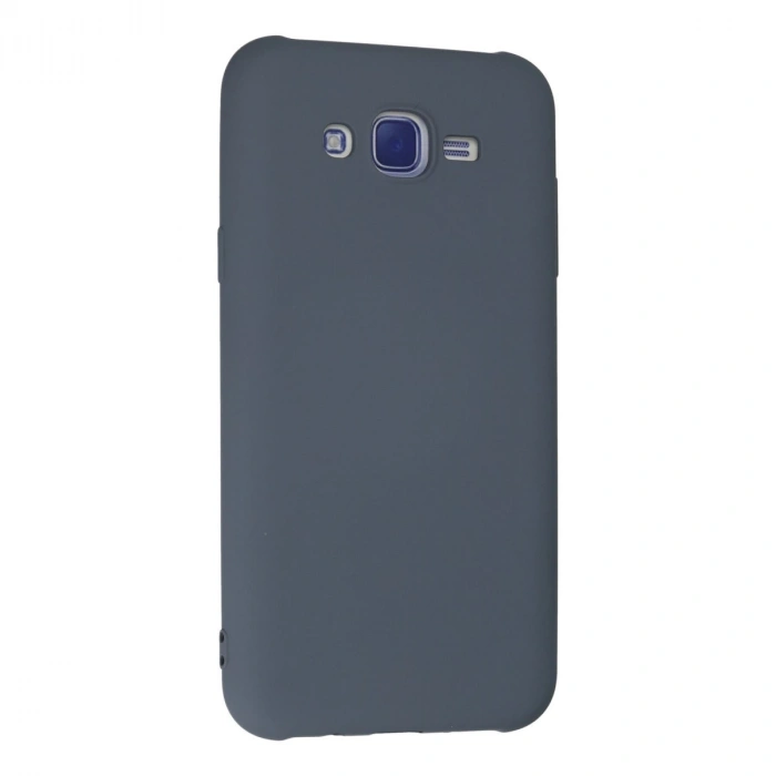 Samsung Galaxy J7 Kılıf Nano İçi Kadife Silikon - Gri