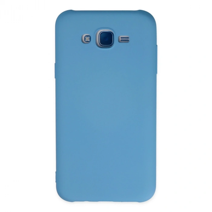 Samsung Galaxy J7 Kılıf Nano İçi Kadife Silikon - Mavi