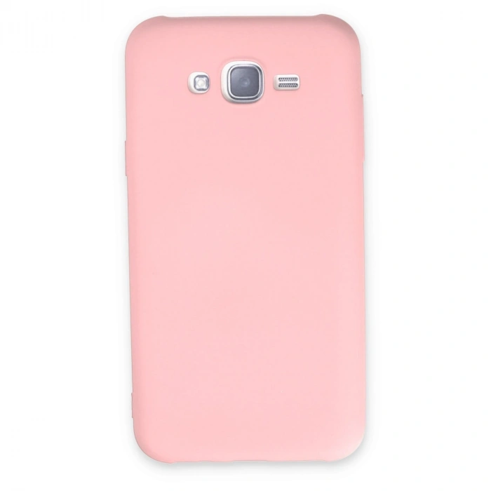 Samsung Galaxy J7 Kılıf Nano İçi Kadife Silikon - Pudra