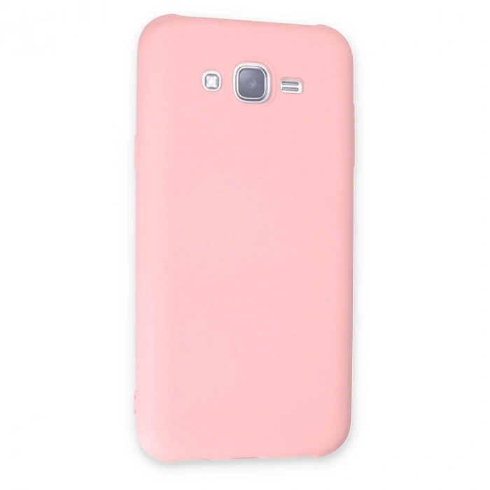 Samsung Galaxy J7 Kılıf Nano İçi Kadife Silikon - Pudra
