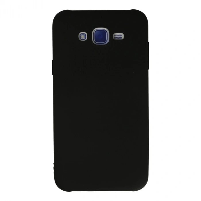 Samsung Galaxy J7 Kılıf Nano İçi Kadife Silikon - Siyah