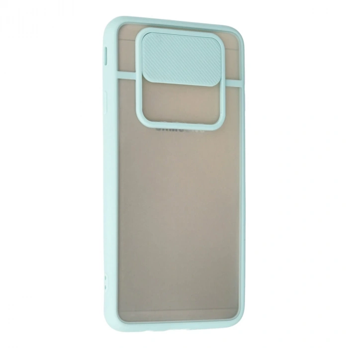 Samsung Galaxy J7 Prime Kılıf Palm Buzlu Kamera Sürgülü Silikon - Turkuaz