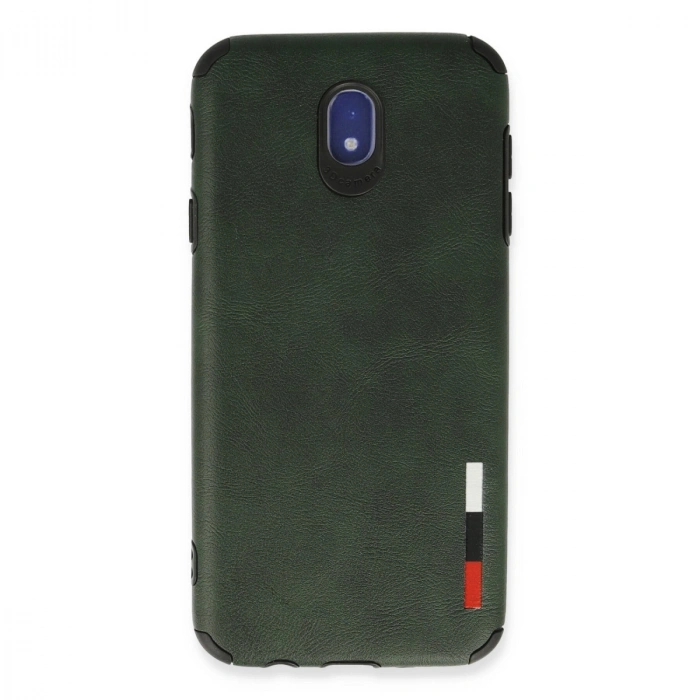 Samsung Galaxy J7 Pro / J730 Kılıf Loop Deri Silikon - Yeşil