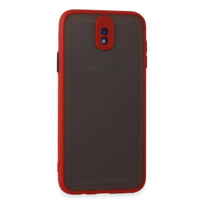 Samsung Galaxy J7 Pro / J730 Kılıf Montreal Silikon Kapak - Kırmızı
