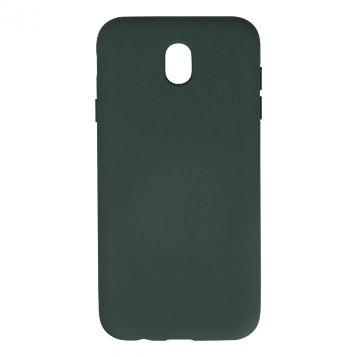 Samsung Galaxy J7 Pro / J730 Kılıf Nano İçi Kadife Silikon - Koyu Yeşil