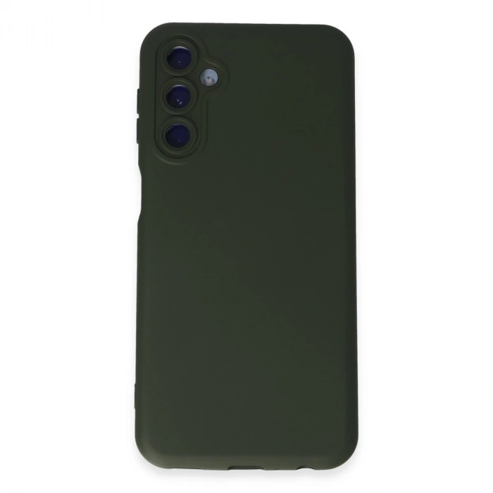 Samsung Galaxy M14 5g Kılıf Nano İçi Kadife Silikon - Koyu Yeşil