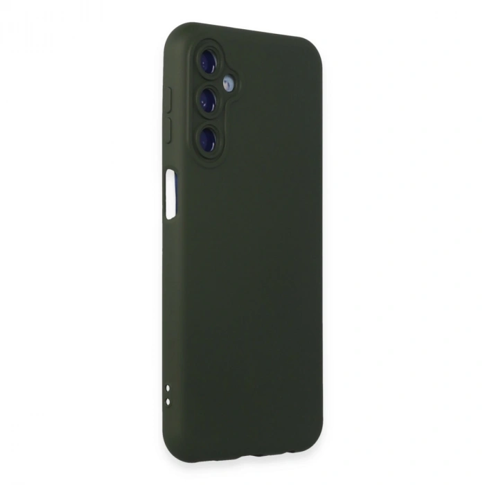 Samsung Galaxy M14 5g Kılıf Nano İçi Kadife Silikon - Koyu Yeşil