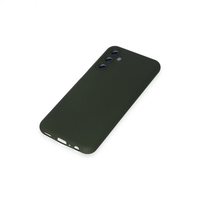 Samsung Galaxy M14 5g Kılıf Nano İçi Kadife Silikon - Koyu Yeşil