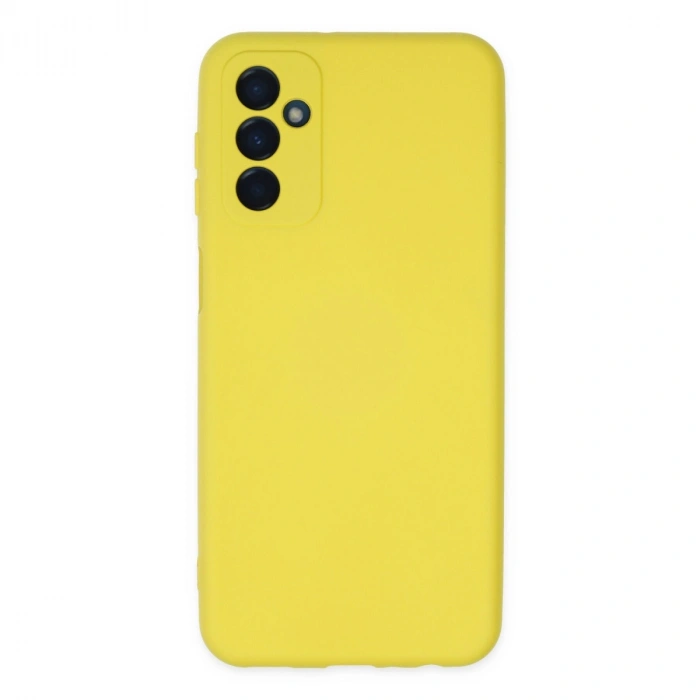 Samsung Galaxy M23 Kılıf Nano İçi Kadife Silikon - Sarı