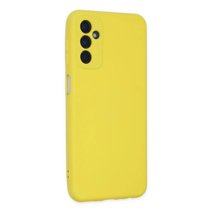 Samsung Galaxy M23 Kılıf Nano İçi Kadife Silikon - Sarı