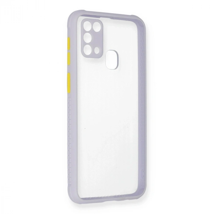 Samsung Galaxy M31 Kılıf Miami Şeffaf Silikon - Lila
