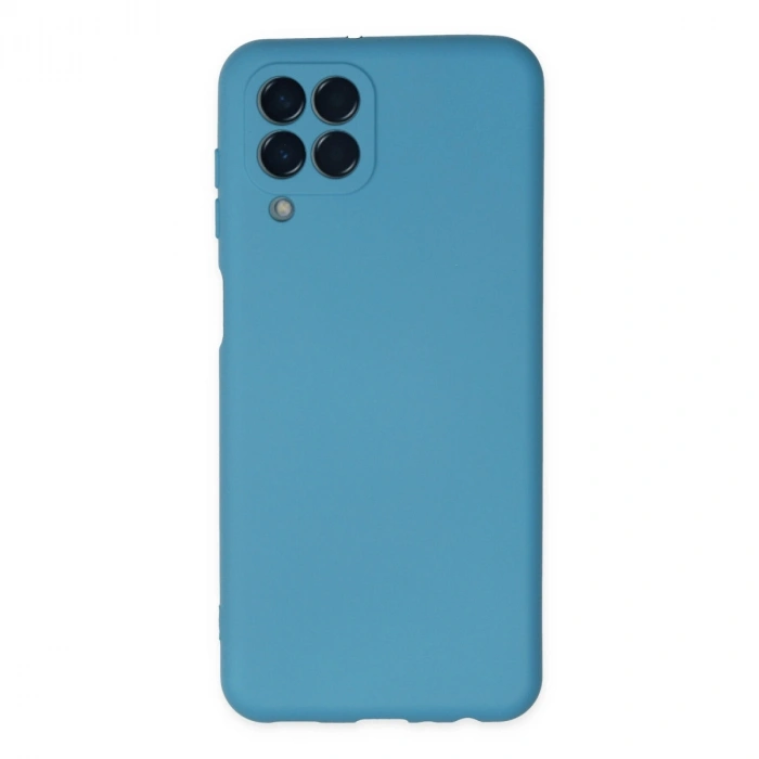 Samsung Galaxy M33 Kılıf Nano İçi Kadife Silikon - Mavi