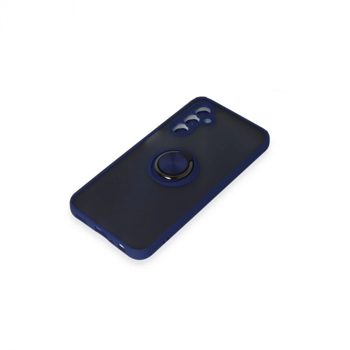 Samsung Galaxy M34 5g Kılıf Montreal Yüzüklü Silikon Kapak - Lacivert