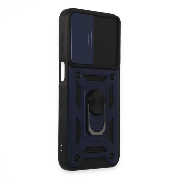 Samsung Galaxy M34 5g Kılıf Pars Lens Yüzüklü Silikon - Lacivert