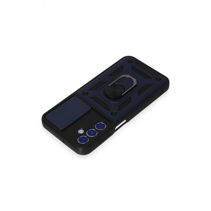 Samsung Galaxy M34 5g Kılıf Pars Lens Yüzüklü Silikon - Lacivert