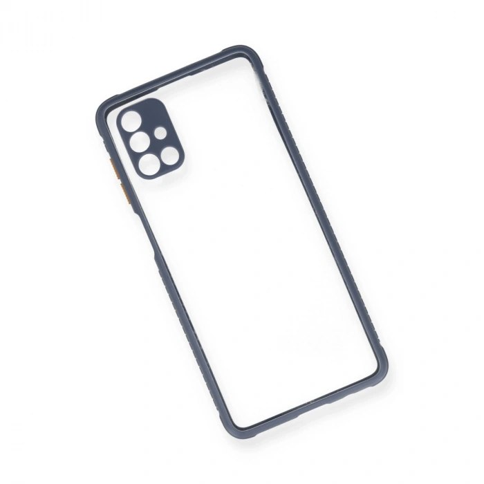 Samsung Galaxy M51 Kılıf Miami Şeffaf Silikon - Gri