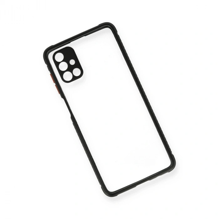 Samsung Galaxy M51 Kılıf Miami Şeffaf Silikon - Siyah