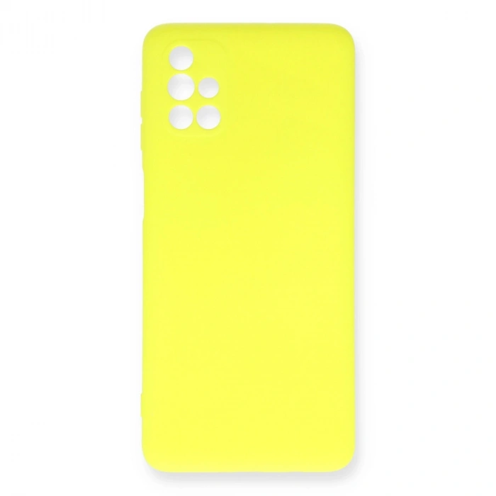 Samsung Galaxy M51 Kılıf Nano İçi Kadife Silikon - Sarı