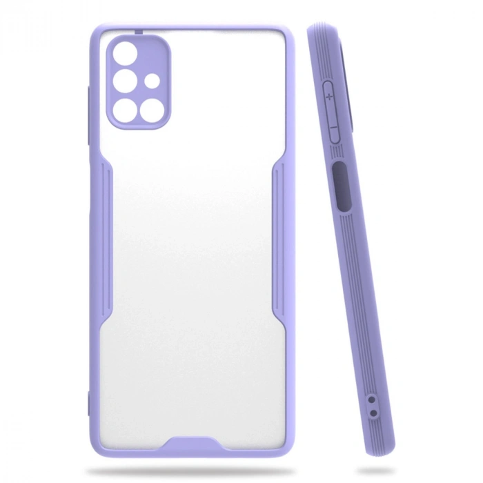 Samsung Galaxy M51 Kılıf Platin Silikon - Lila