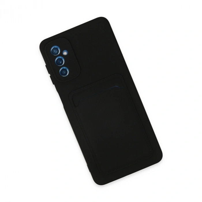 Samsung Galaxy M52 5g Kılıf Kelvin Kartvizitli Silikon - Siyah