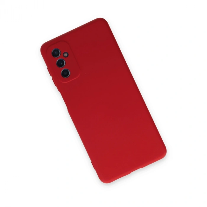 Samsung Galaxy M52 5g Kılıf Nano İçi Kadife Silikon - Kırmızı