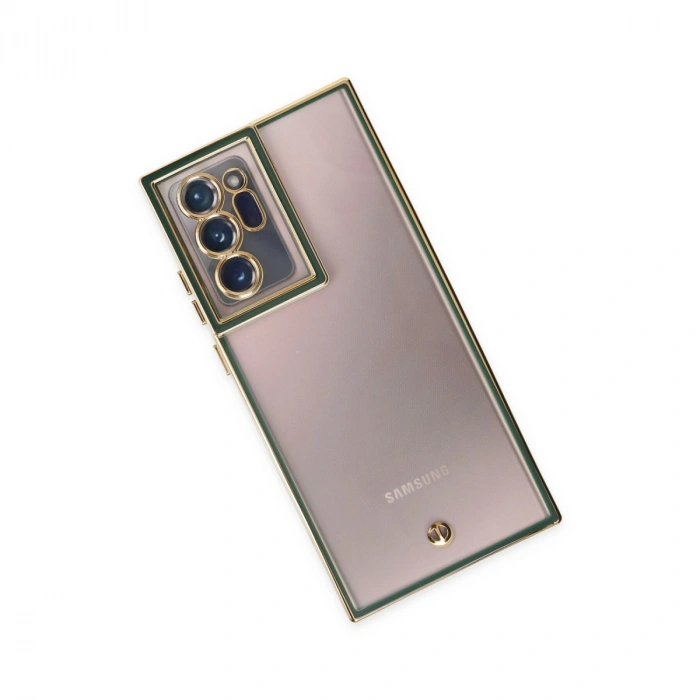 Samsung Galaxy Note 20 Ultra Kılıf Liva Lens Silikon - Yeşil