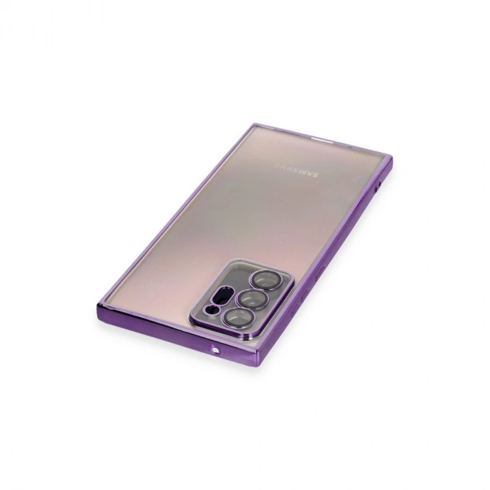 Samsung Galaxy Note 20 Ultra Kılıf Razer Lensli Silikon - Mor